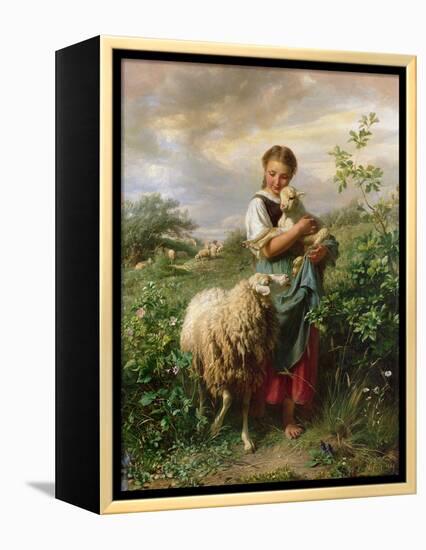 The Shepherdess, 1866-Johann Baptist Hofner-Framed Premier Image Canvas