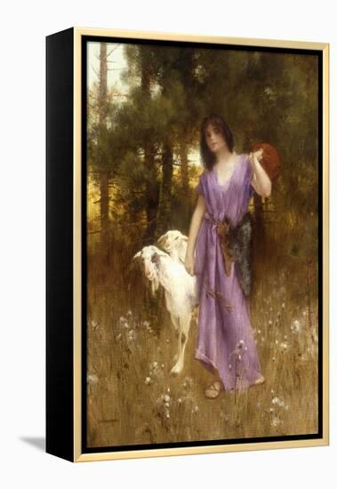 The Shepherdess-Carl Wunnerberg-Framed Premier Image Canvas