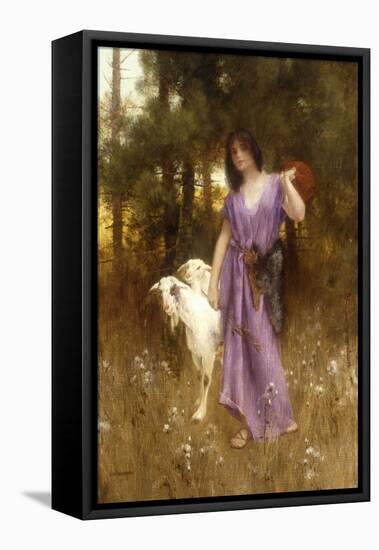 The Shepherdess-Carl Wunnenberg-Framed Premier Image Canvas