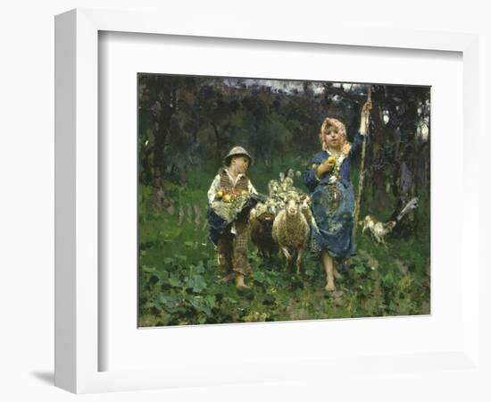 The Shepherdesses-Francesco Paolo Michetti-Framed Giclee Print