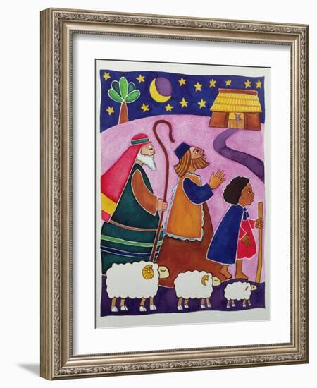 The Shepherds Journey to Bethlehem-Cathy Baxter-Framed Giclee Print