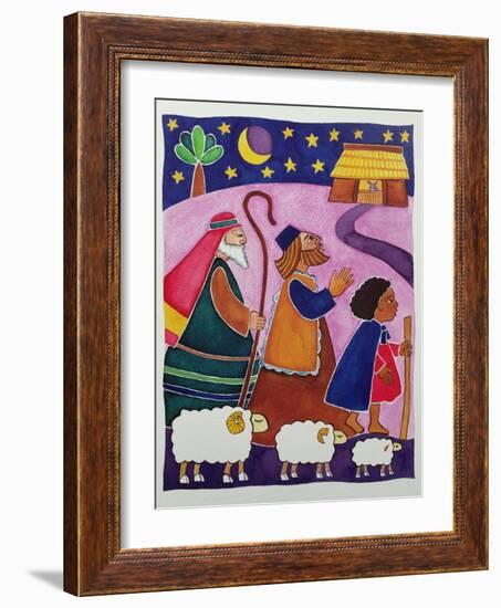 The Shepherds Journey to Bethlehem-Cathy Baxter-Framed Giclee Print