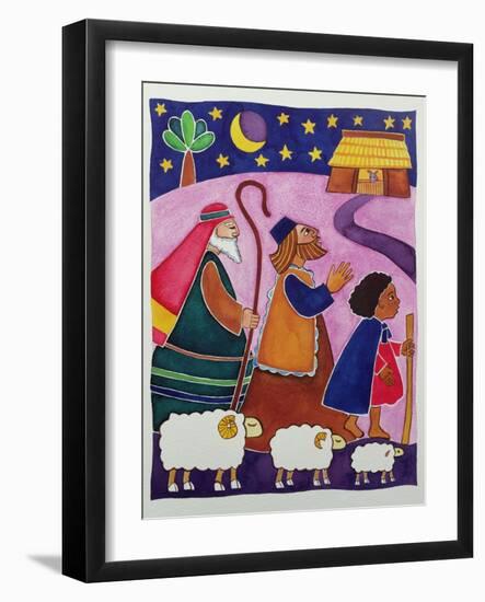 The Shepherds Journey to Bethlehem-Cathy Baxter-Framed Giclee Print