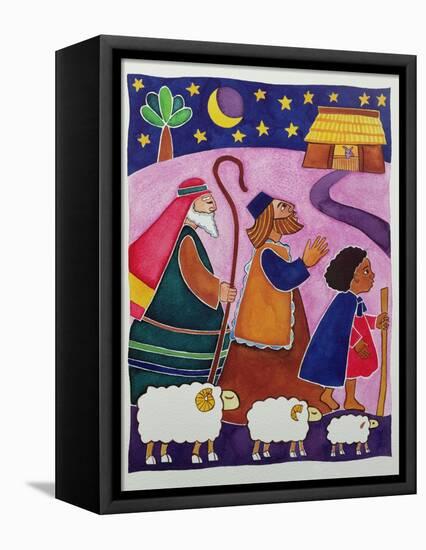 The Shepherds Journey to Bethlehem-Cathy Baxter-Framed Premier Image Canvas