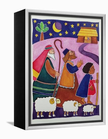 The Shepherds Journey to Bethlehem-Cathy Baxter-Framed Premier Image Canvas