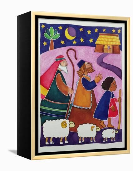 The Shepherds Journey to Bethlehem-Cathy Baxter-Framed Premier Image Canvas