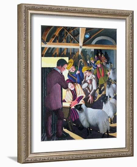 The Shepherds Went to See the Baby, 1998-Dinah Roe Kendall-Framed Giclee Print