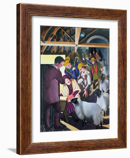 The Shepherds Went to See the Baby, 1998-Dinah Roe Kendall-Framed Giclee Print