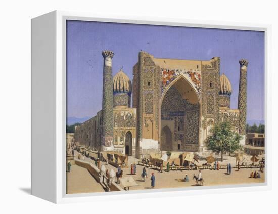 The Sherdar Madrasah at the Registan Square in Samarkand, 1869-1870-Vasili Vasilyevich Vereshchagin-Framed Premier Image Canvas