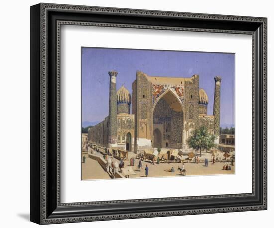 The Sherdar Madrasah at the Registan Square in Samarkand, 1869-1870-Vasili Vasilyevich Vereshchagin-Framed Giclee Print