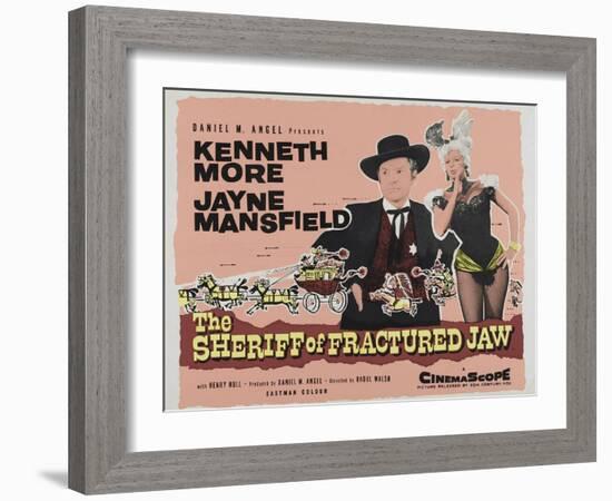 The Sheriff of Fractured Jaw, UK Movie Poster, 1958-null-Framed Art Print