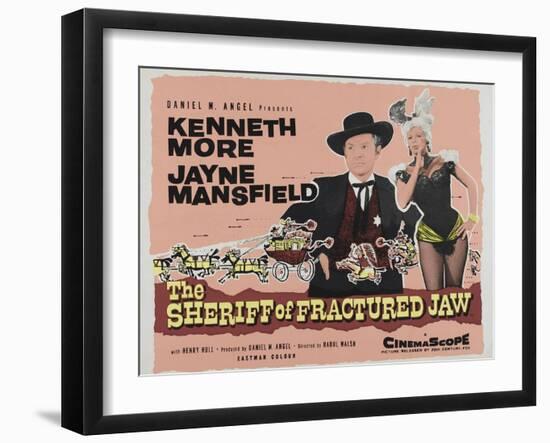 The Sheriff of Fractured Jaw, UK Movie Poster, 1958-null-Framed Art Print