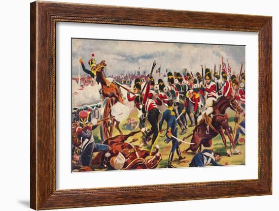 'The Sherwood Foresters. The Advance of The Sherwood Foresters at Salamanca', 1812, (1939)-Unknown-Framed Giclee Print