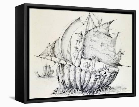 The Ship, C1850-1890-Stanislas Lepine-Framed Premier Image Canvas