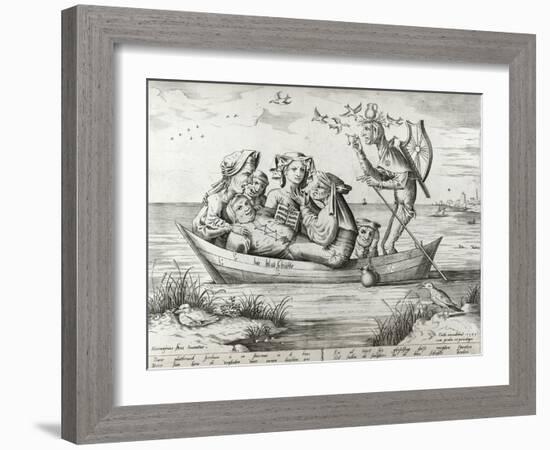 The Ship of Fools, Engraved by Pieter Ven Der Heyden, 1559-Hieronymus Bosch-Framed Giclee Print