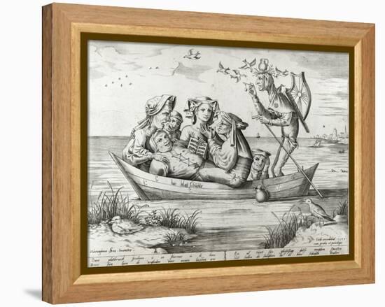 The Ship of Fools, Engraved by Pieter Ven Der Heyden, 1559-Hieronymus Bosch-Framed Premier Image Canvas