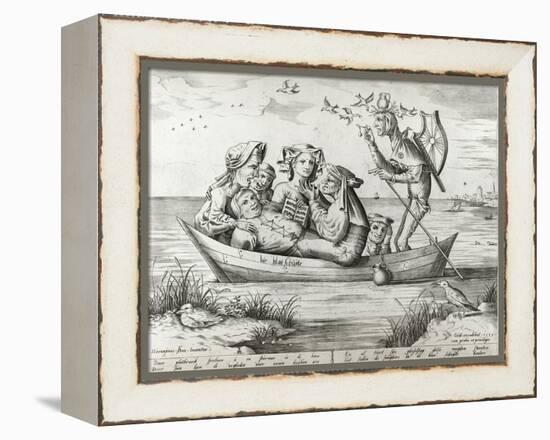 The Ship of Fools, Engraved by Pieter Ven Der Heyden, 1559-Hieronymus Bosch-Framed Premier Image Canvas