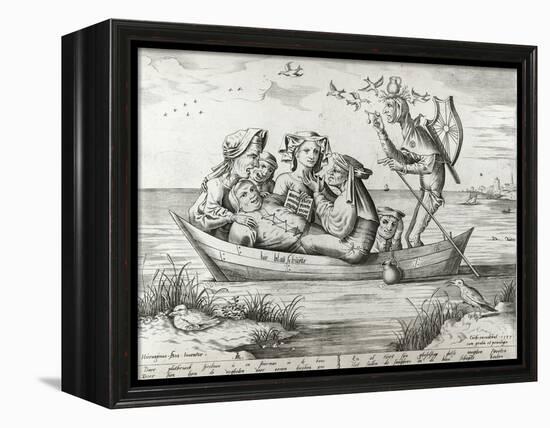 The Ship of Fools, Engraved by Pieter Ven Der Heyden, 1559-Hieronymus Bosch-Framed Premier Image Canvas