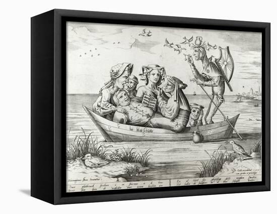 The Ship of Fools, Engraved by Pieter Ven Der Heyden, 1559-Hieronymus Bosch-Framed Premier Image Canvas