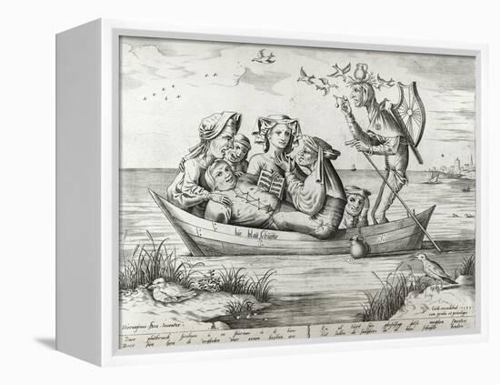 The Ship of Fools, Engraved by Pieter Ven Der Heyden, 1559-Hieronymus Bosch-Framed Premier Image Canvas