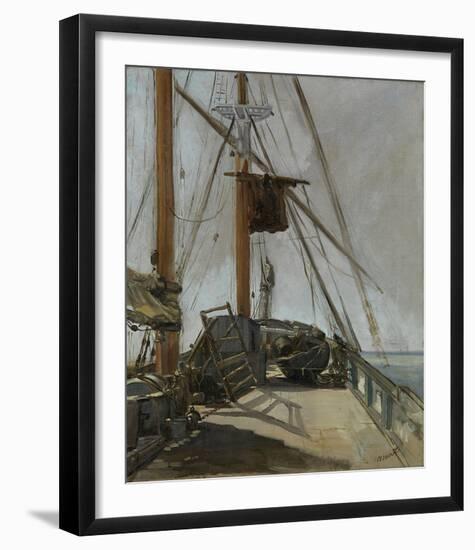 The Ship’s Deck, c. 1860-Edouard Manet-Framed Giclee Print