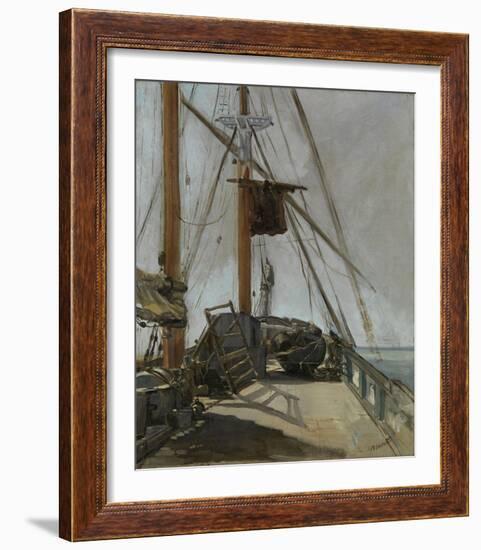 The Ship’s Deck, c. 1860-Edouard Manet-Framed Giclee Print