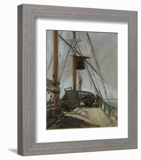 The Ship’s Deck, c. 1860-Edouard Manet-Framed Art Print