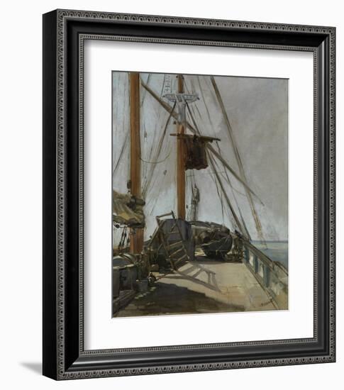 The Ship’s Deck, c. 1860-Edouard Manet-Framed Art Print