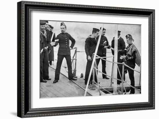 The Ship's Postman Coming on Board, 1896-Gregory & Co-Framed Giclee Print