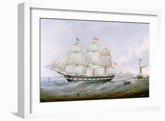 The Ship 'salacia' at the Mouth of the Tyne-John Scott-Framed Giclee Print