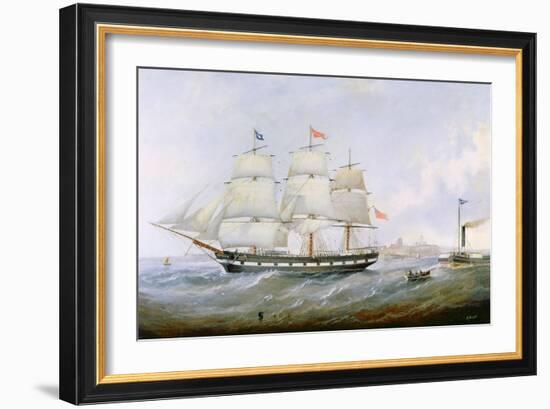 The Ship 'salacia' at the Mouth of the Tyne-John Scott-Framed Giclee Print
