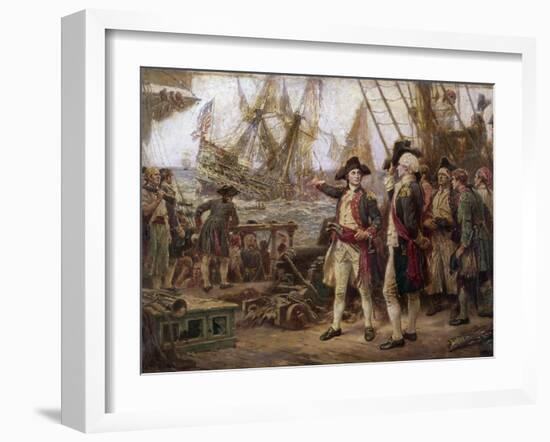 The Ship That Sank in Victory-Jean Leon Gerome Ferris-Framed Giclee Print