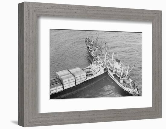 The Ship Trans Hawaii Ramming into a Freighter-Bettmann-Framed Photographic Print