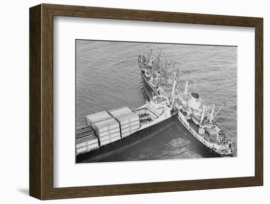 The Ship Trans Hawaii Ramming into a Freighter-Bettmann-Framed Photographic Print