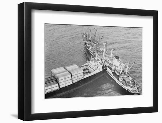 The Ship Trans Hawaii Ramming into a Freighter-Bettmann-Framed Photographic Print