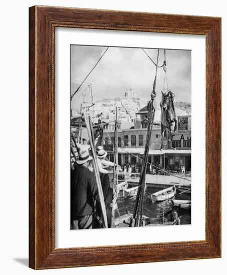 The Shipping of Mules, Syros Island, Greece, 1937-Martin Hurlimann-Framed Giclee Print