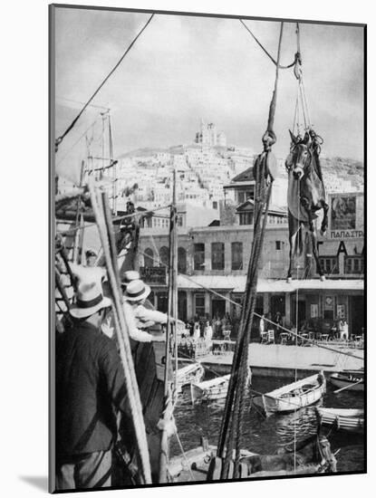 The Shipping of Mules, Syros Island, Greece, 1937-Martin Hurlimann-Mounted Giclee Print