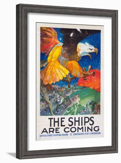 "The Ships Are Coming!", 1918-James Henry Daugherty-Framed Giclee Print