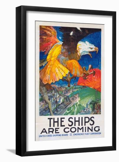 "The Ships Are Coming!", 1918-James Henry Daugherty-Framed Giclee Print