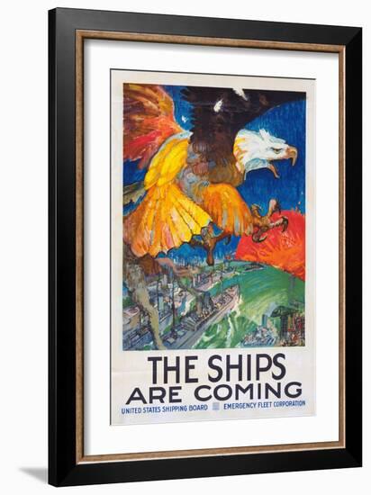 "The Ships Are Coming!", 1918-James Henry Daugherty-Framed Giclee Print