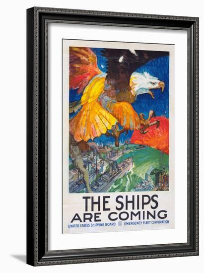 "The Ships Are Coming!", 1918-James Henry Daugherty-Framed Giclee Print