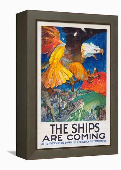 "The Ships Are Coming!", 1918-James Henry Daugherty-Framed Premier Image Canvas