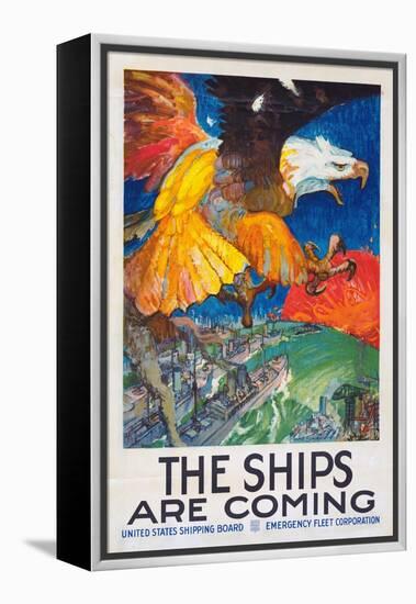 "The Ships Are Coming!", 1918-James Henry Daugherty-Framed Premier Image Canvas