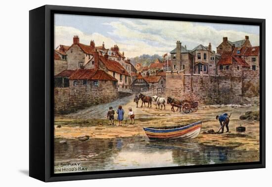 The Shipway, Robin Hood's Bay-Alfred Robert Quinton-Framed Premier Image Canvas