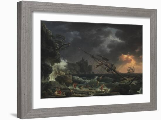 The Shipwreck, 1772-Claude Joseph Vernet-Framed Art Print