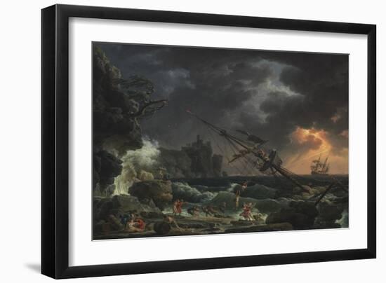 The Shipwreck, 1772-Claude Joseph Vernet-Framed Art Print