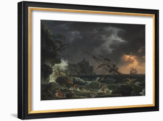 The Shipwreck, 1772-Claude Joseph Vernet-Framed Art Print