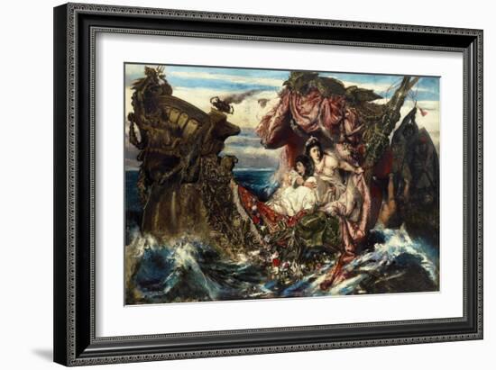 The Shipwreck of Agrippina-Gustav Wertheimer-Framed Giclee Print