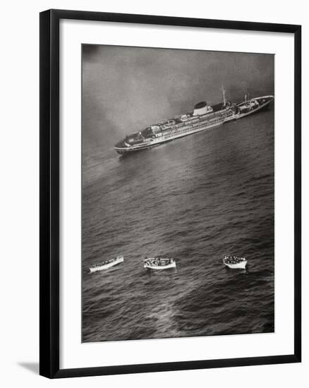 The Shipwreck of Ss Andrea Doria, 1956-null-Framed Photographic Print