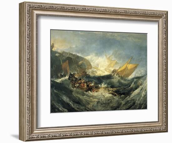 The Shipwreck of the Minotaur-J. M. W. Turner-Framed Art Print